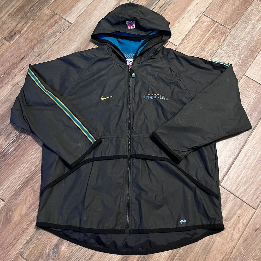 Jacksonville Jaguars Vintage 90's Nike Team NFL Pro Full Zip Hooded Windbreaker